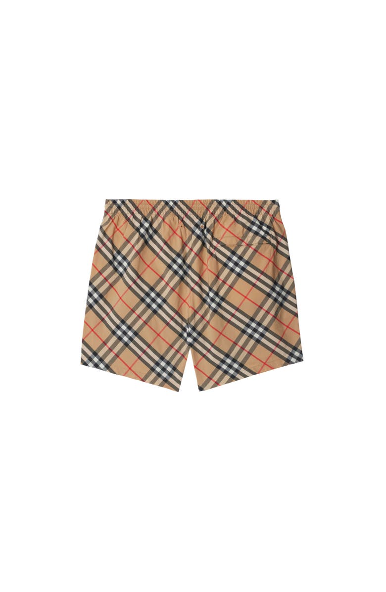Burberry Check Swim Shorts, Alternate, color, Sand