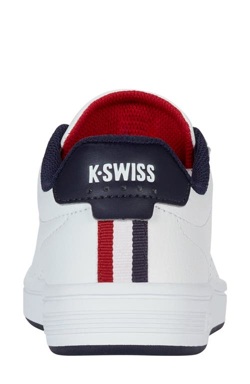 K-swiss Court Base Ii Sneaker In White/navy/red