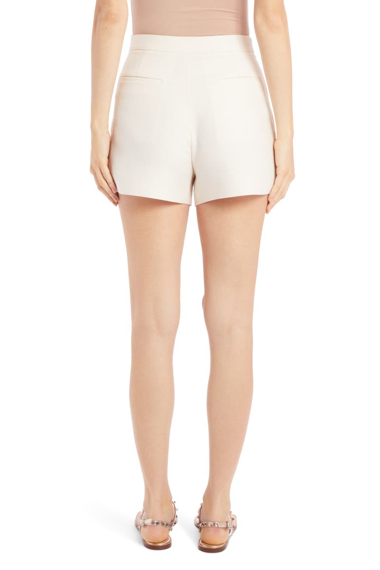 VLOGO Wool & Silk Crepe Couture Shorts, Alternate, color, AVORIO
