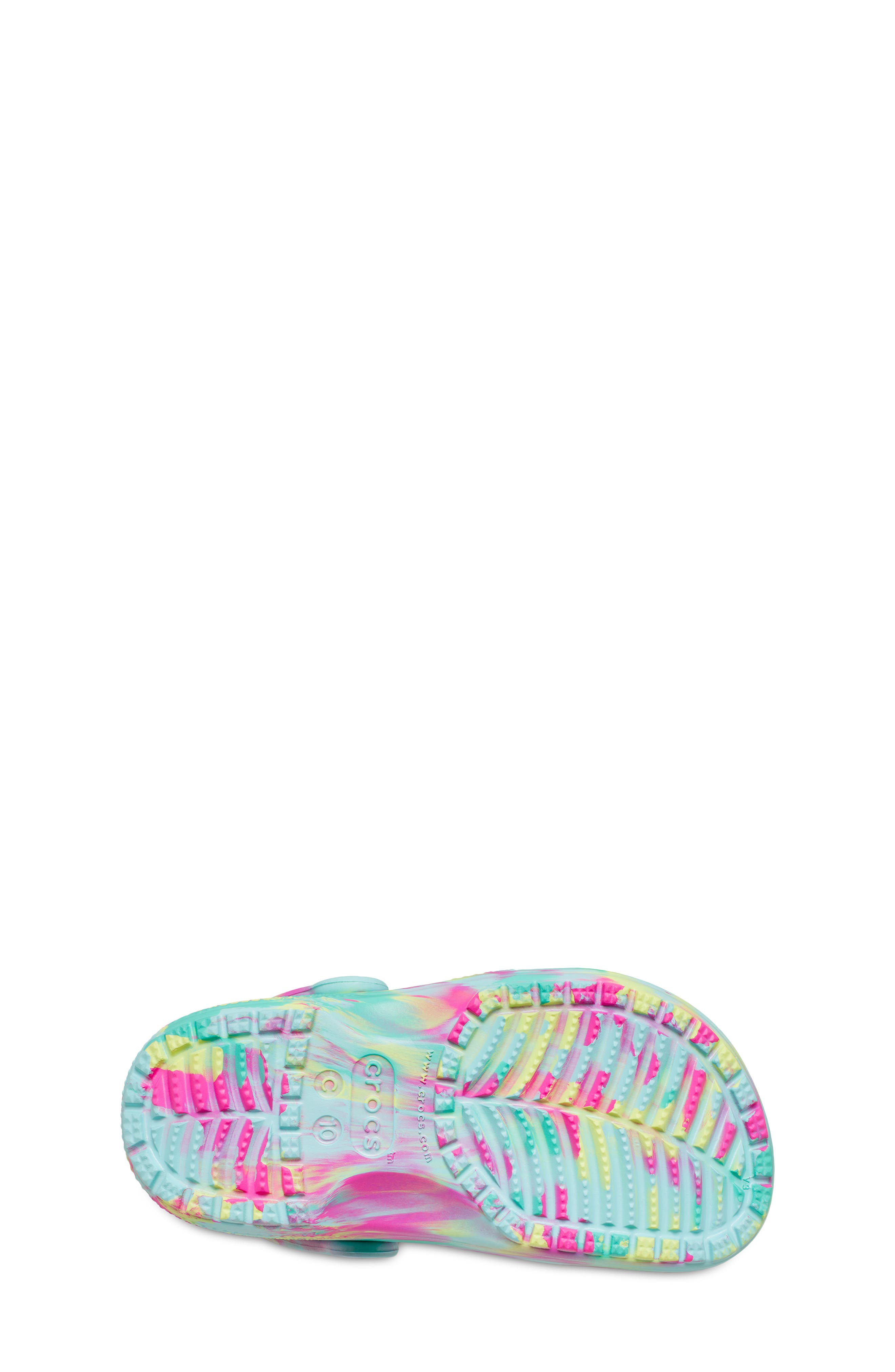 CROCS Kids' Classic Marbled Clog, Alternate, color, Aquamarine Multi