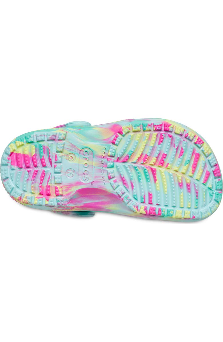 CROCS Kids' Classic Marbled Clog, Alternate, color, Aquamarine Multi