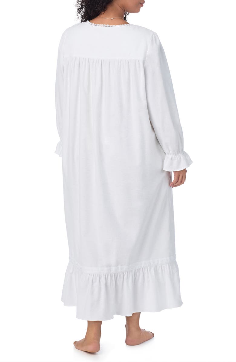 Eileen West Long Sleeve Cotton Ballet Nightgown, Alternate, color, White