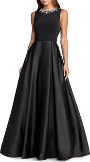 Mac Duggal Embellished High Neck Sleeveless A Line Gown