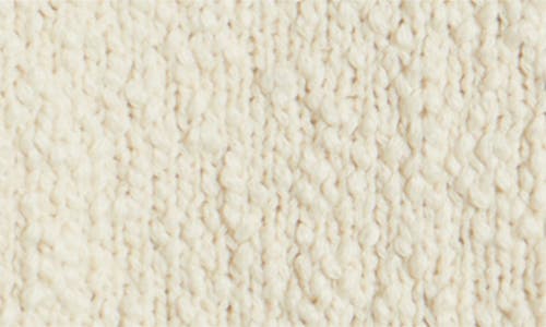 Treasure & Bond Fitted Textured Cotton Cardigan In Ivory Dove