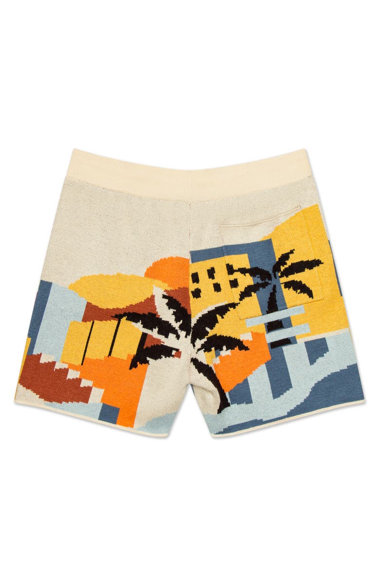MAVRANS Havana Sunset Knit Shorts, Alternate, color, Tan Multi