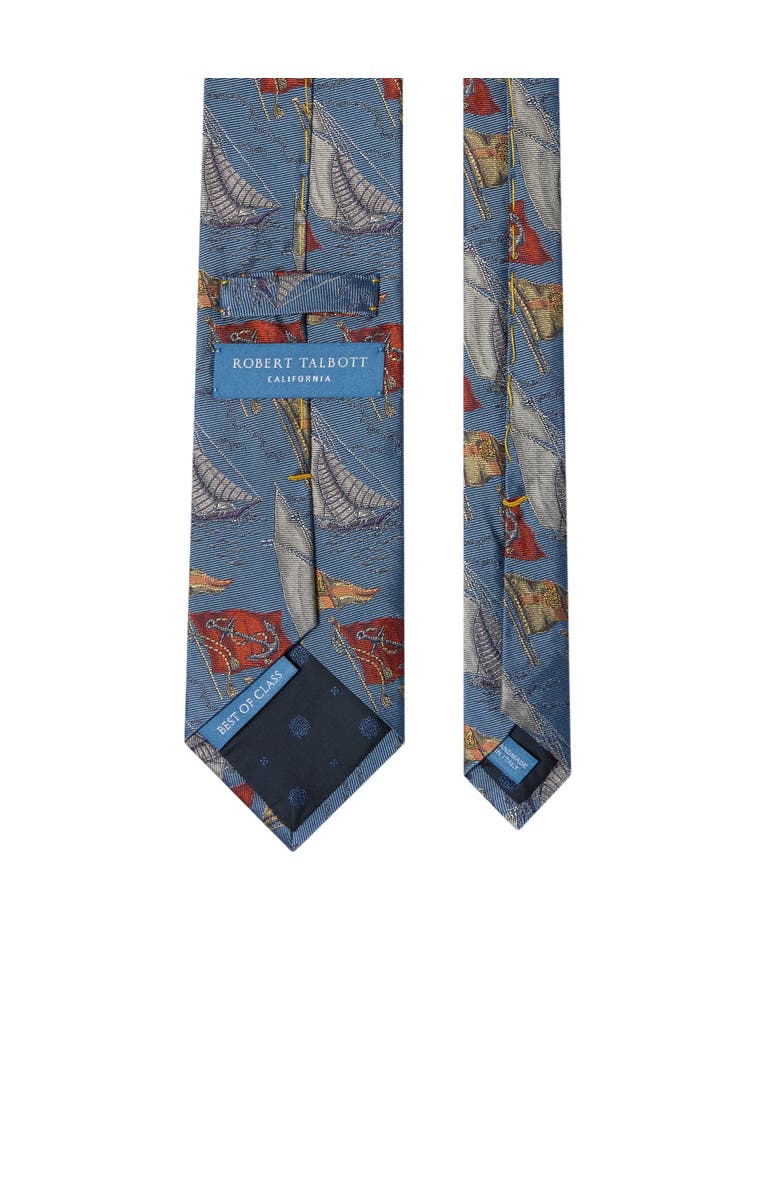 Robert Talbott Robert Boat Flags Best of Class Necktie, Alternate, color, Blue