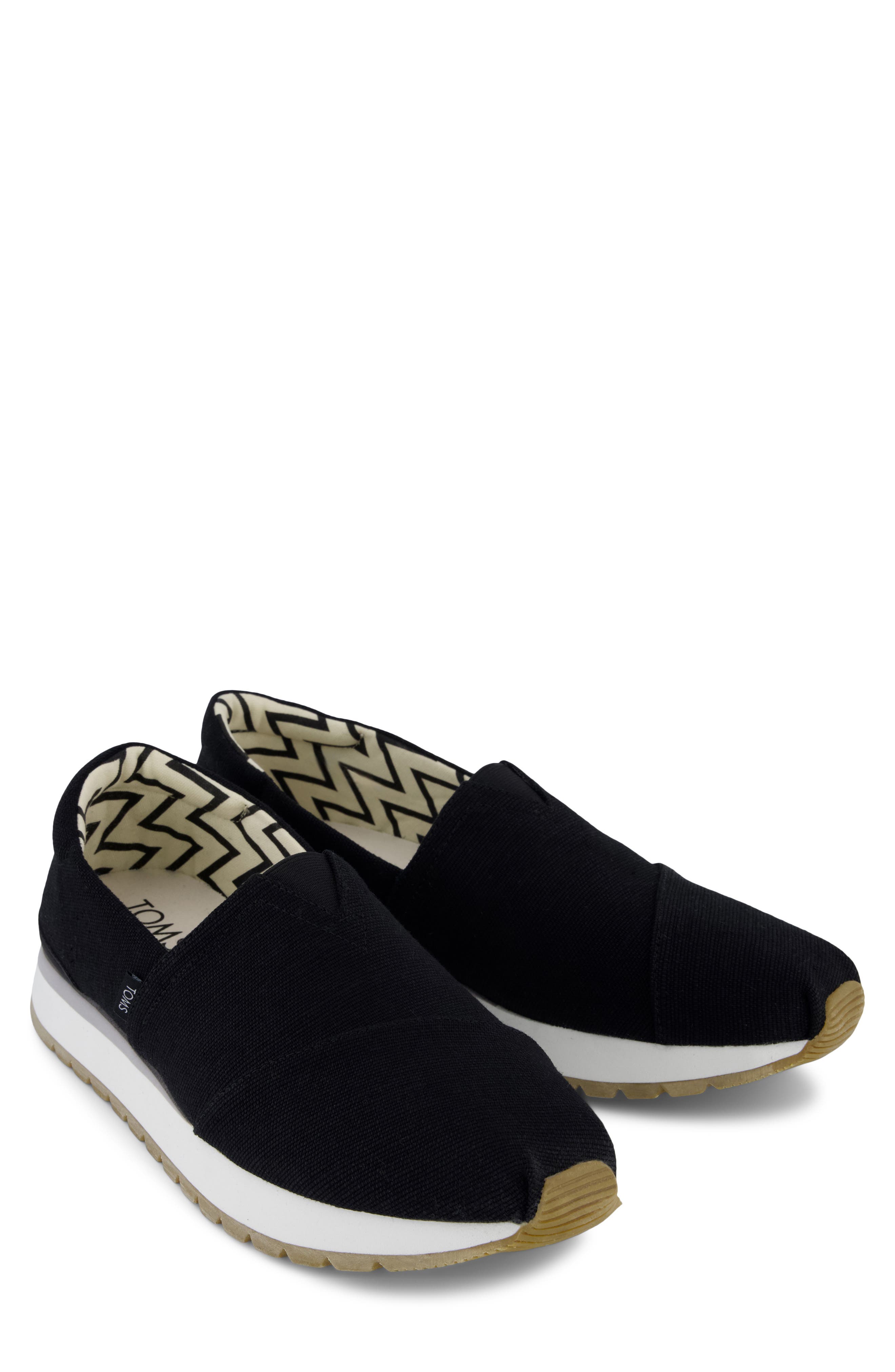 TOMS Alpargata Slip-On, Alternate, color, Black
