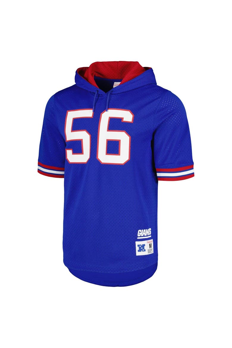 Men's Mitchell & Ness Lawrence Taylor Royal New York Giants Retired Player Name & Number Mesh Hoodie T-Shirt, Alternate, color, Royal
