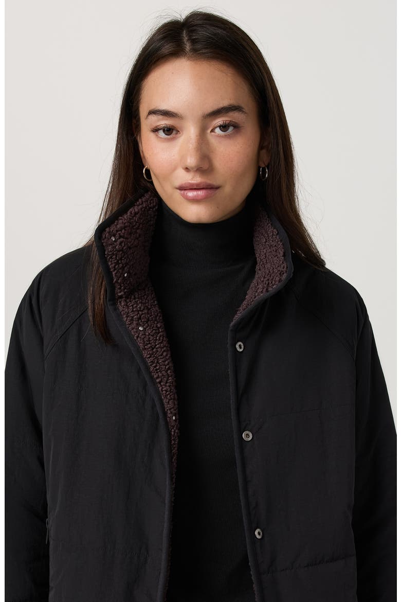 Lou Reversible High Pile Fleece Jacket, Alternate, color, FRENCH ROAST