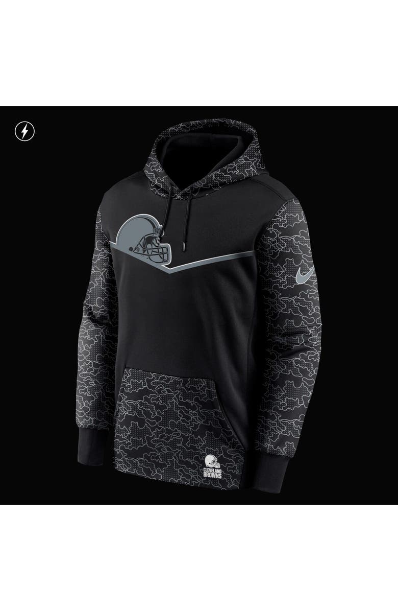 Nike Men's Nike Black Cleveland Browns RFLCTV Chevron Pullover Hoodie, Alternate, color, Black
