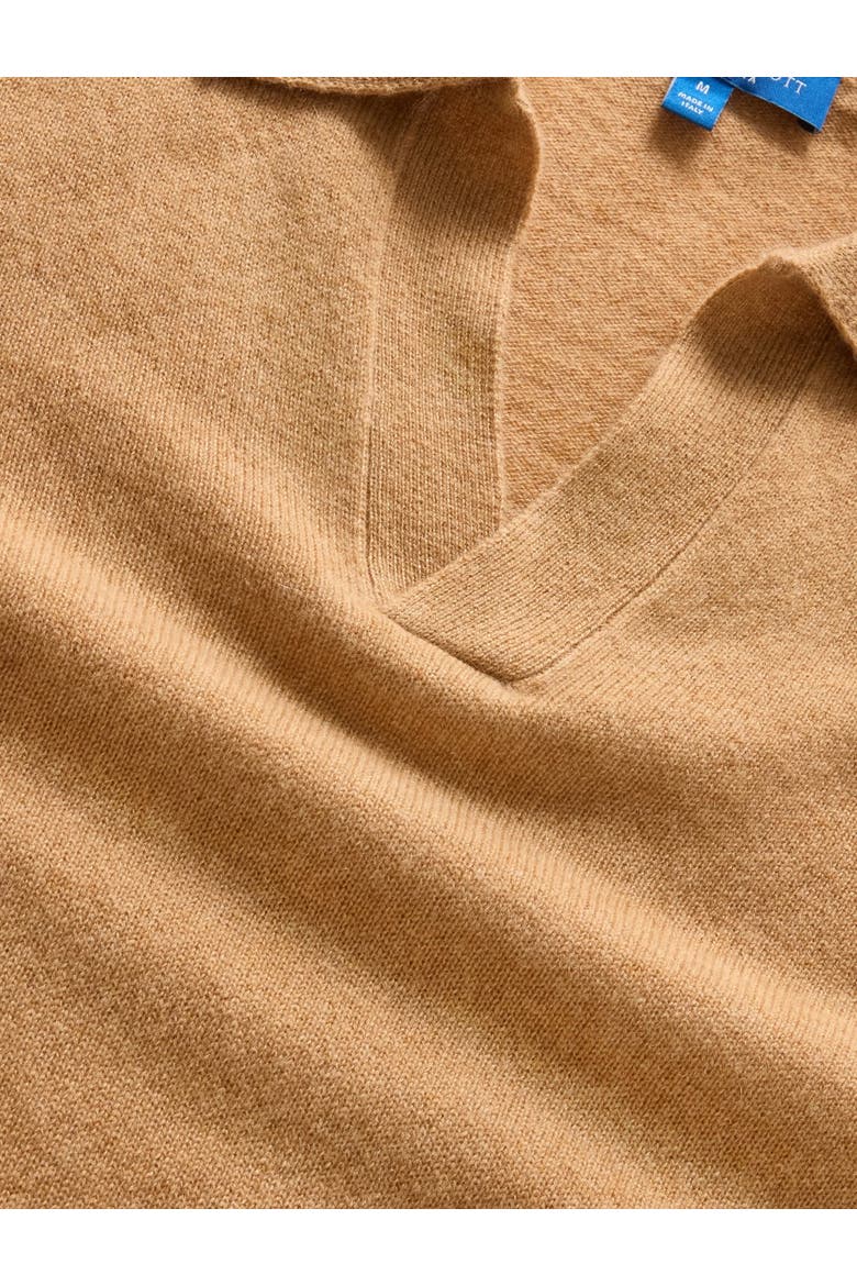 Parsons Johnny Collar Sweater, Alternate, color, Camel