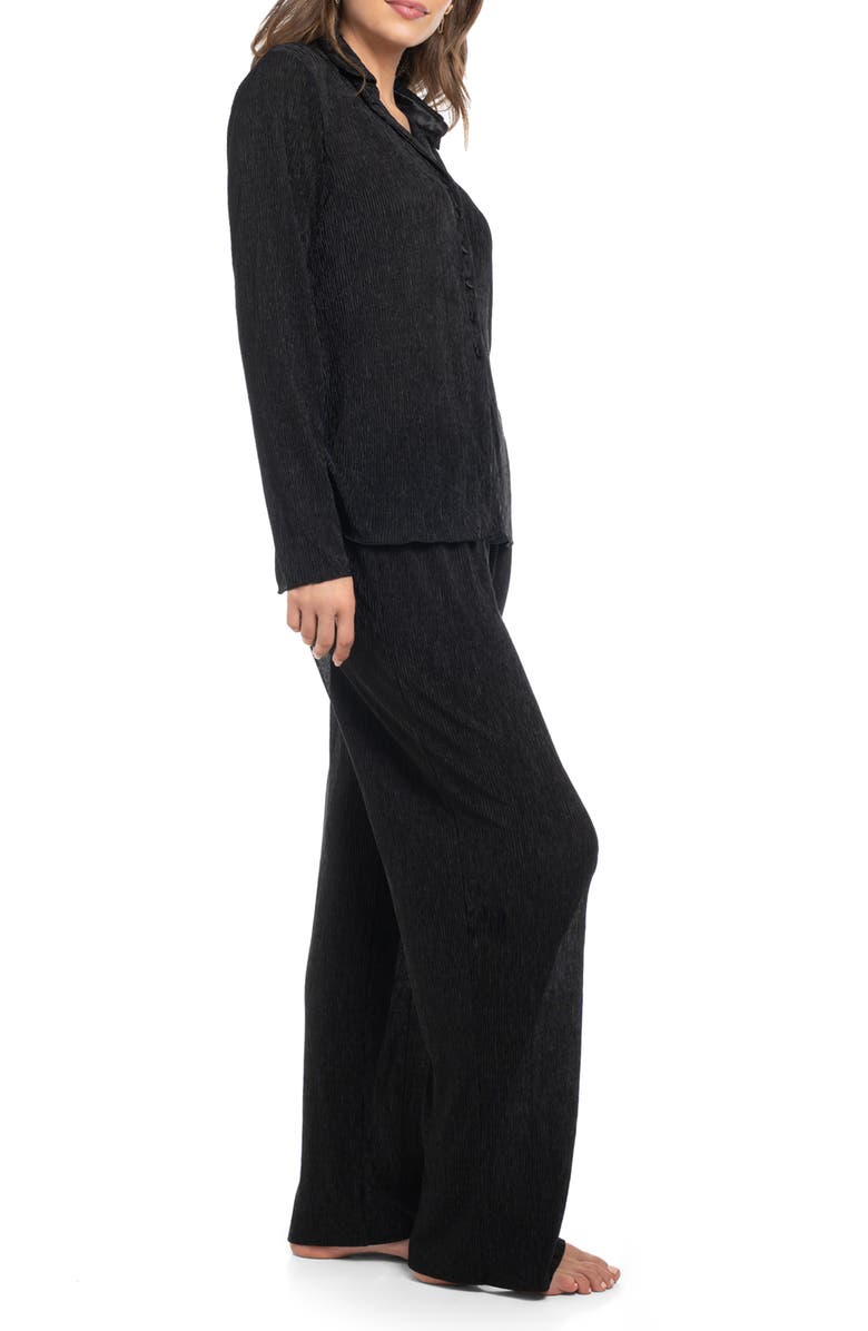 Midnight Bakery Rib Pajamas, Alternate, color, Black