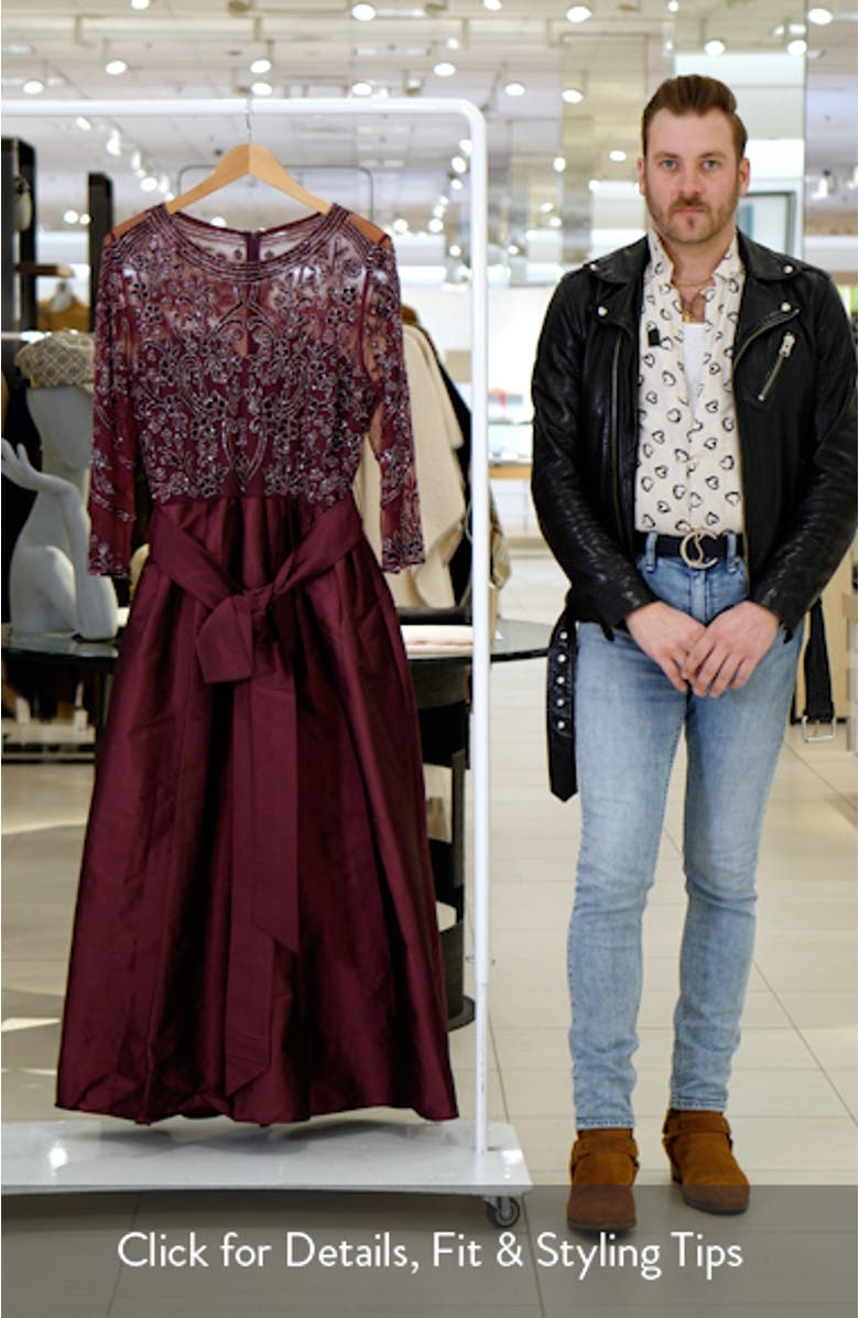 Beaded Taffeta Gown, sales video thumbnail