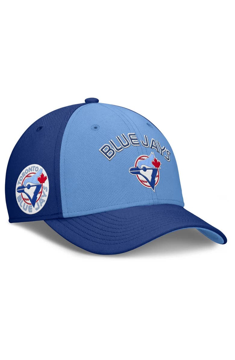 Nike Men's Nike Royal/Powder Blue Toronto Blue Jays Rise Swoosh Performance Flex Hat, Alternate, color, 