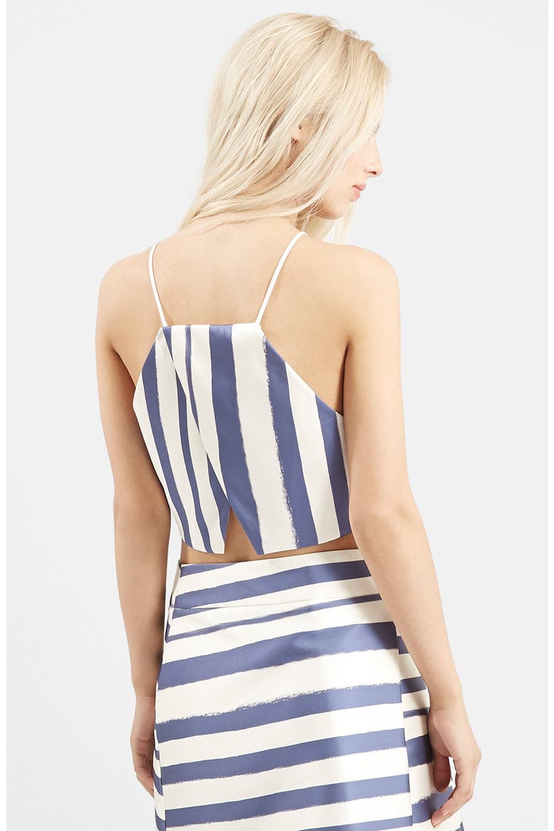 Stripe Crop Top (Nordstrom Exclusive), Alternate, color, NAVY BLUE MULTI