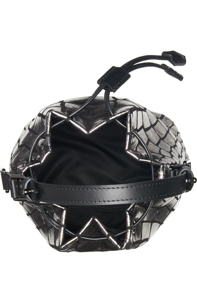 TOM FORD Metallic Croc Embossed Leather Bucket Bag, Alternate, color,