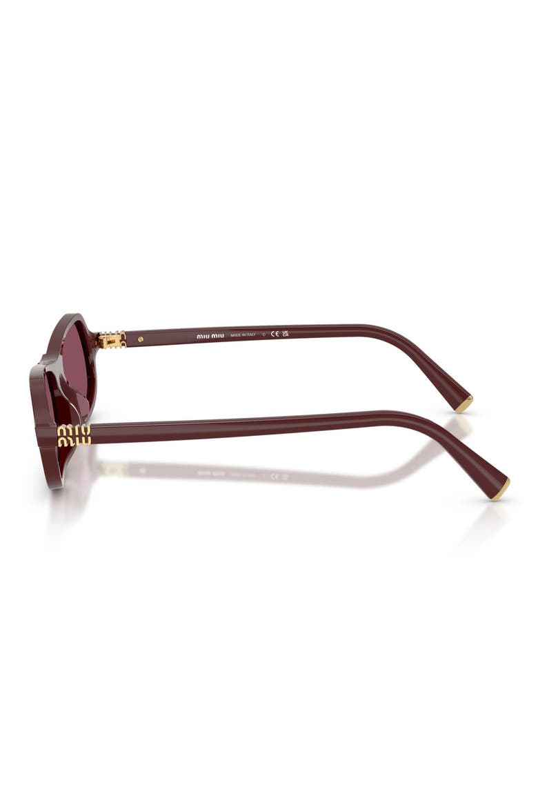 55mm Irregular Sunglasses, Alternate, color, CHERRY / DARK VIOLET