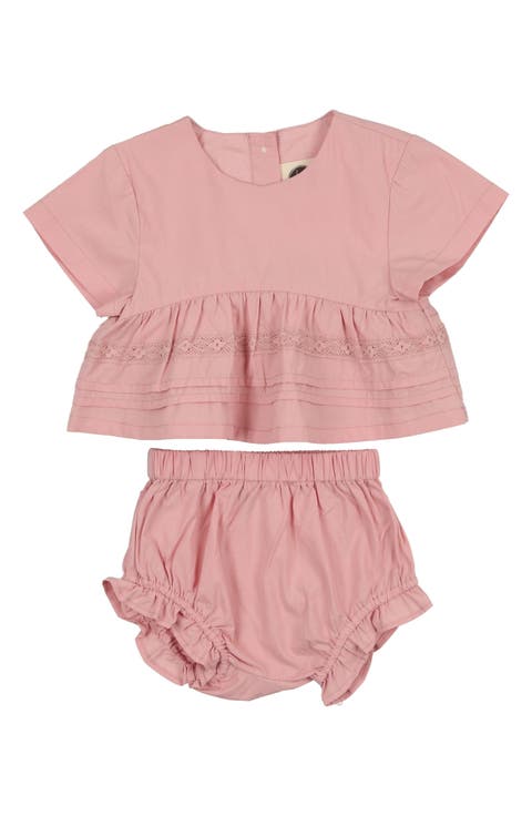 Kids' Pleats 'N' Tiers Peplum Top & Shorts Set (Baby & Toddler)