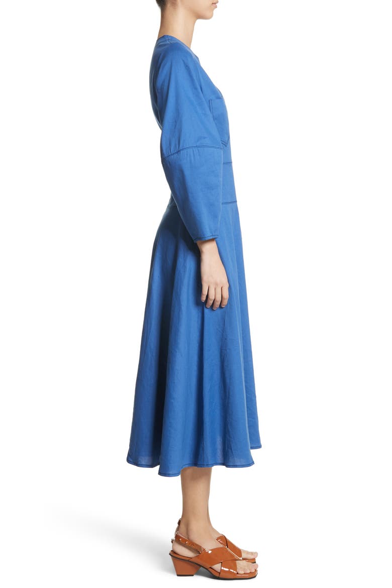 Michaela Linen Dress, Alternate, color, LINEN BLUE