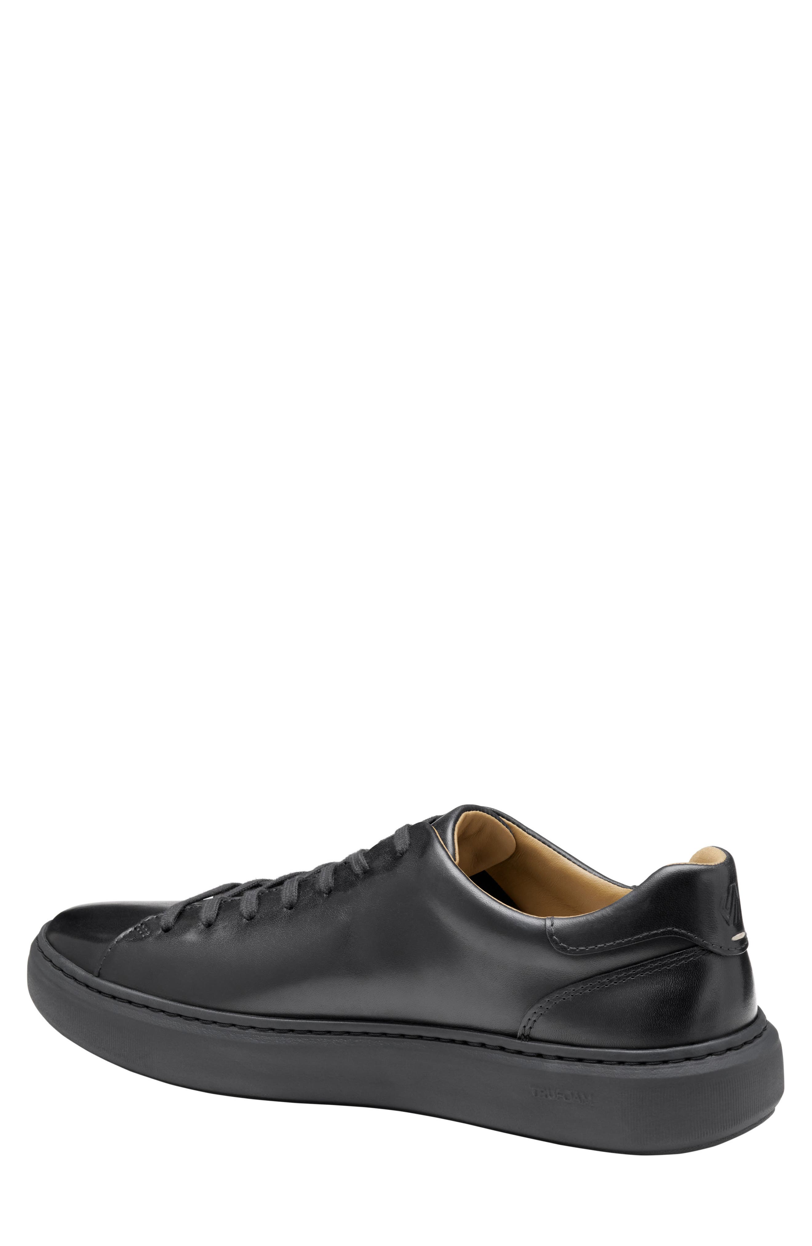 Johnston &amp; Murphy Anders Low Top Sneaker, Alternate, color, Black Full Grain