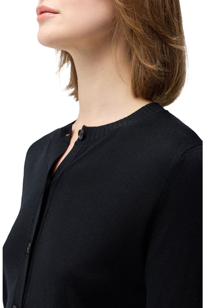 Cashmere Silk Buttoned Cardigan, Alternate, color, black