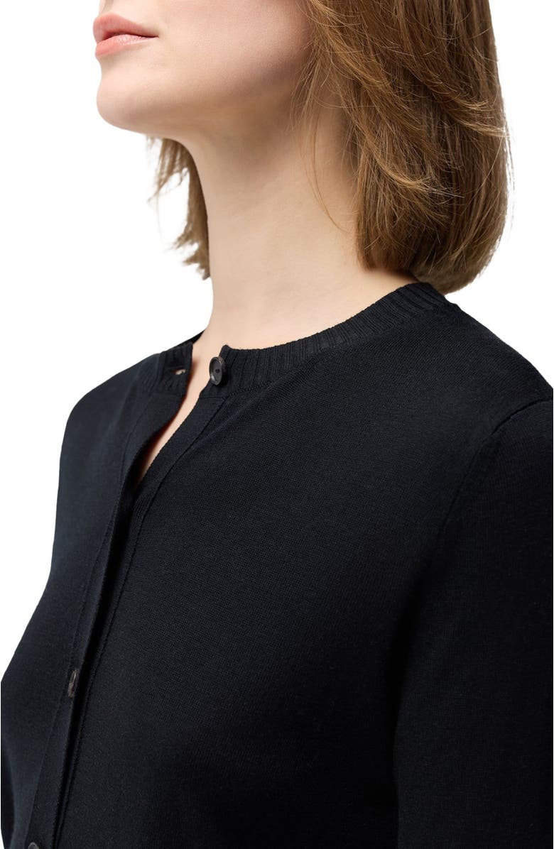 GOBI Mongolian Cashmere Cashmere Silk Buttoned Cardigan, Alternate, color, Black