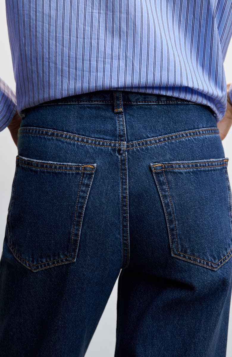 MANGO Raw Hem Wide Leg Jeans, Alternate, color, 