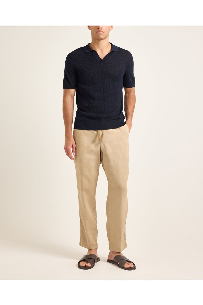 Horton Silk Tailored-Fit Polo Shirt, Main, color, NIGHT IRIS