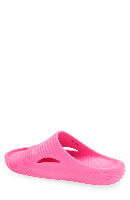 Crocs Mellow Tide Recovery Slide Sandal In Pink Crush
