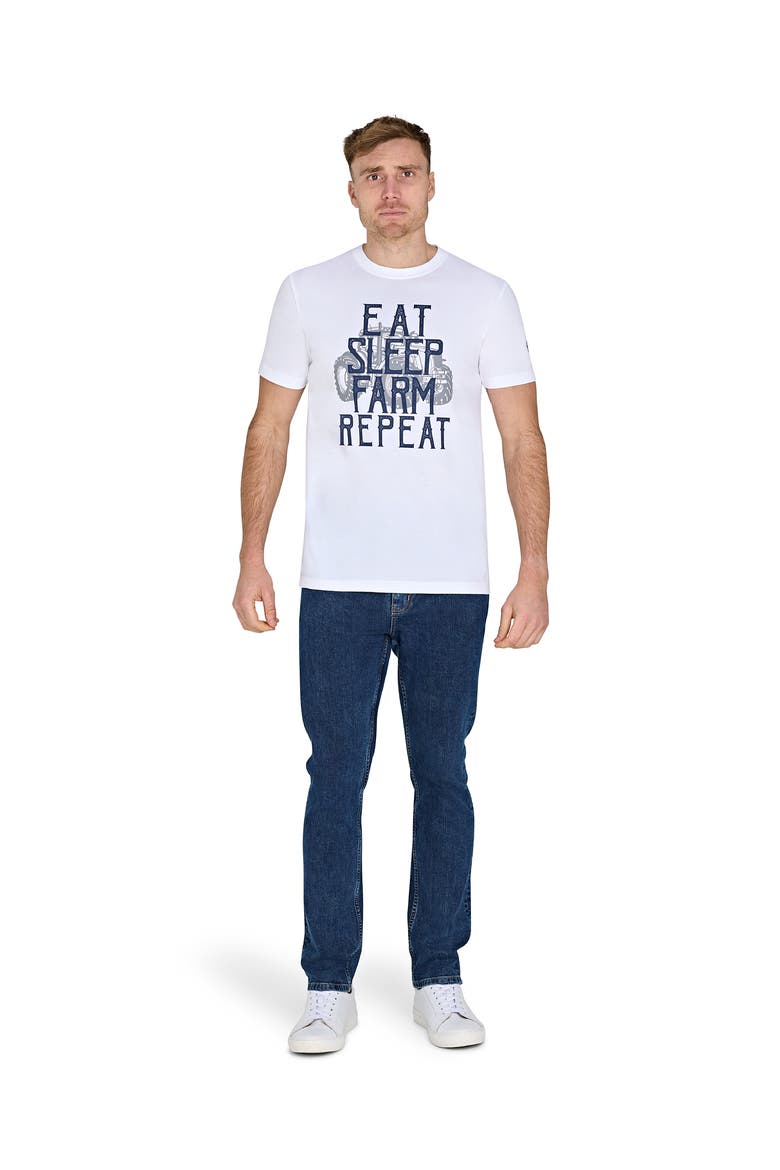 YFC Eat Sleep Farm T-Shirt, Alternate, color, White