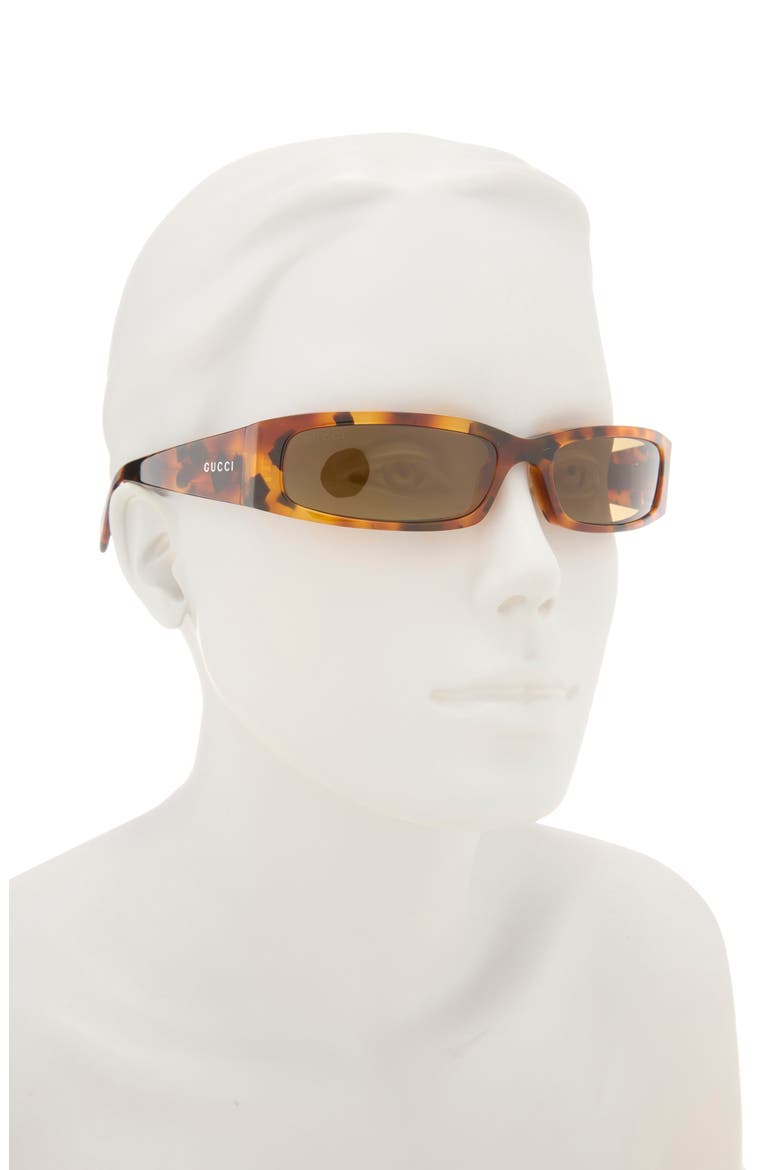 58mm Rectangular Sunglasses, Alternate, color, HAVANA HAVANA BROWN