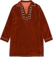 Fortela Velvet Shirt with Studs