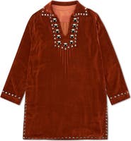 Fortela Velvet Shirt with Studs