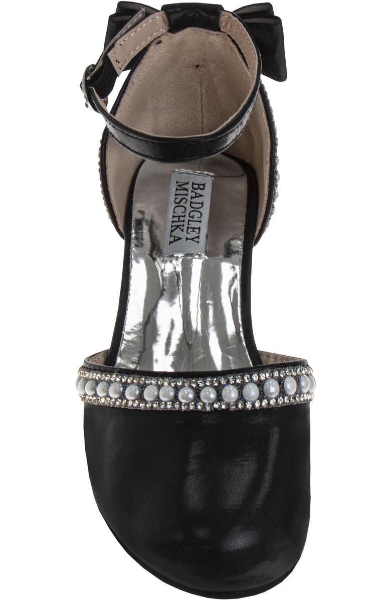 BADGLEY MISCHKA Low Heeled Dress Shoes Girls' Elegant Stylish Formal Wear, Alternate, color, Black