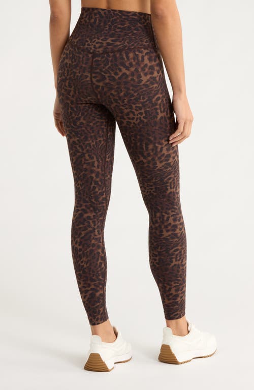 Mpg Print Sculpt Leggings In Brown