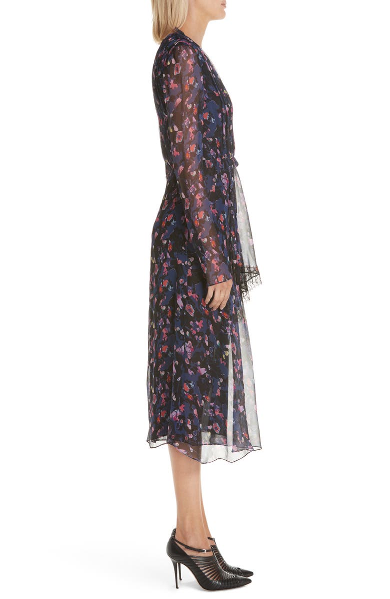JASON WU Collection Print Silk Chiffon Midi Dress, Alternate, color,