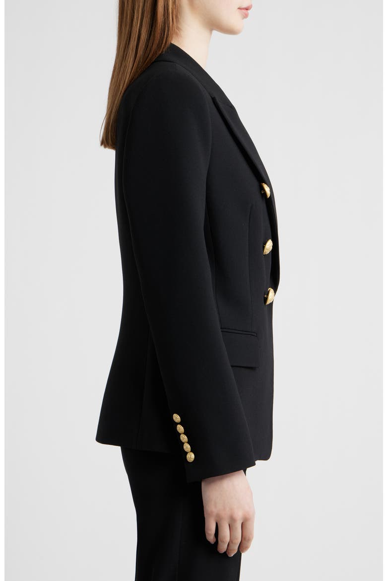 West Double Breasted Blazer, Alternate, color, BLACK