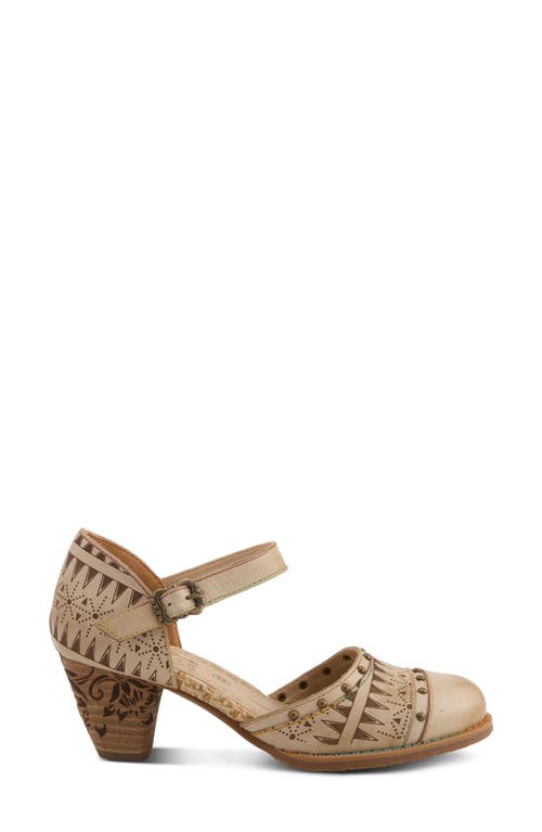 L'artiste By Spring Step Niobella Ankle Strap Pump In Beige