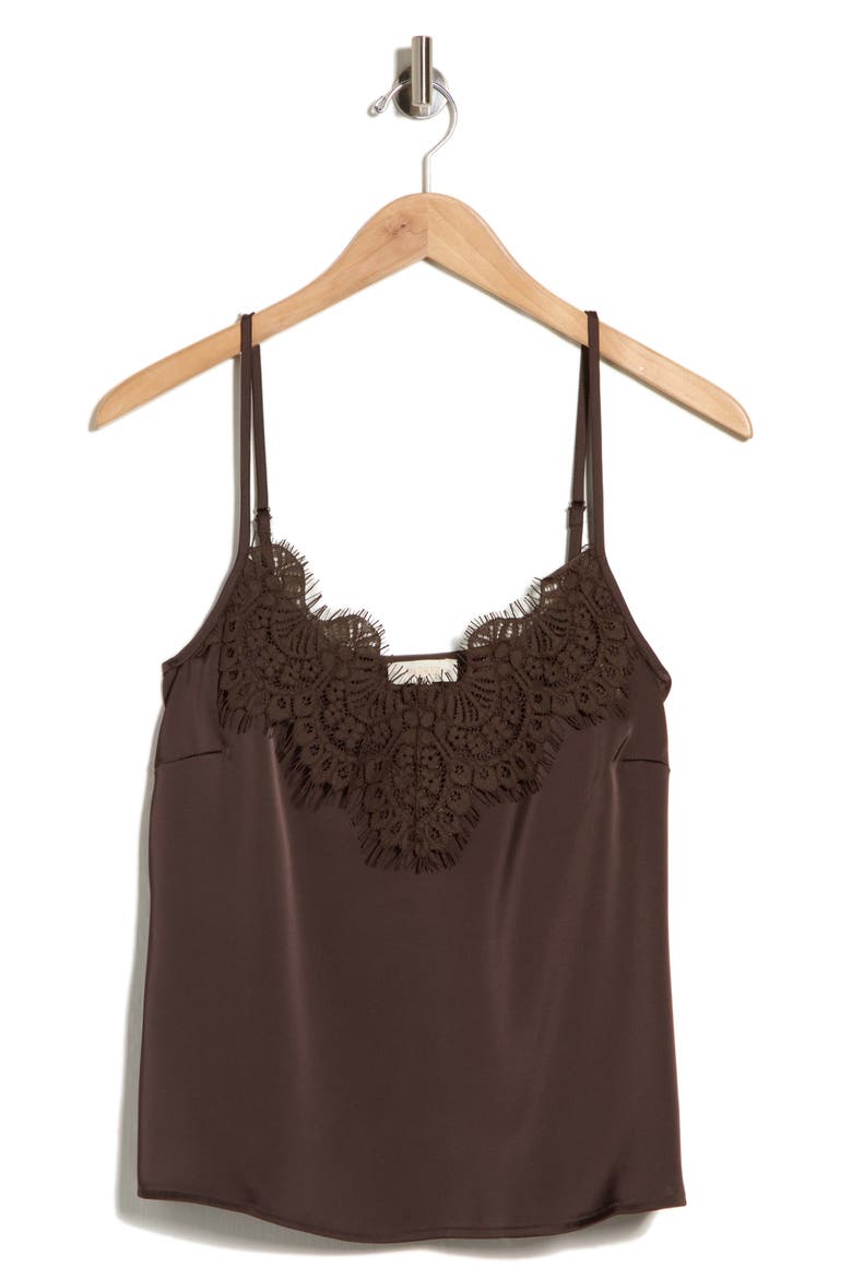 Lace Trim Camisole, Main, color, CALL ME CHOCOLATE