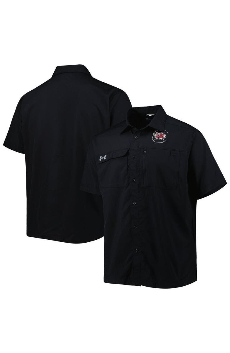 Under Armour Men's Under Armour Black South Carolina Gamecocks Motivate Button-Up Shirt, Main, color, 