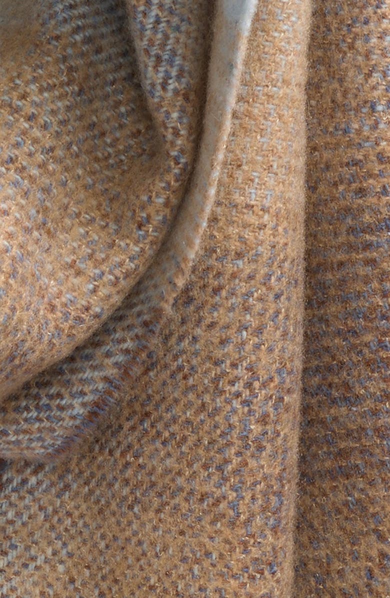 Johnstons of Elgin Blurred Check Cashmere & Silk Fringe Scarf, Alternate, color,