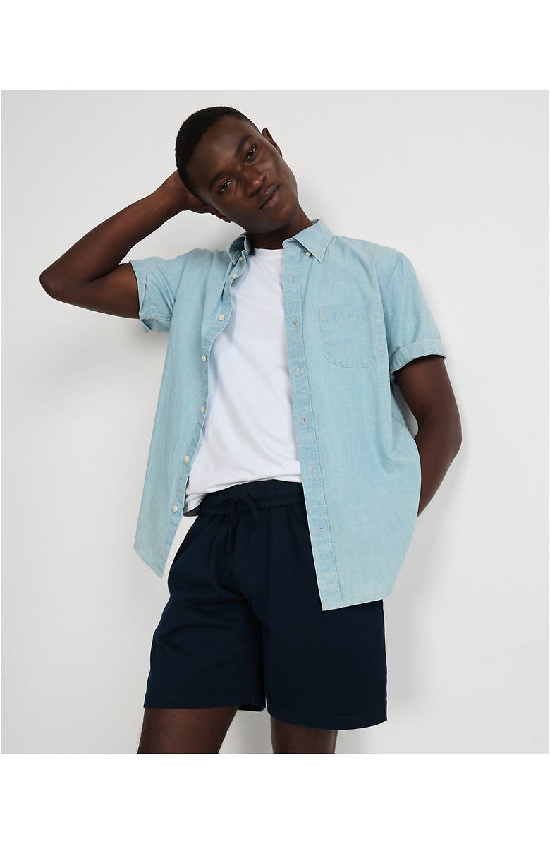 Lands' End Jersey Knit Short, Alternate, color, Radiant Navy