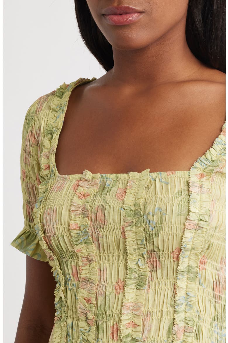 Raphaela Floral Midi Dress, Alternate, color, OLIVE