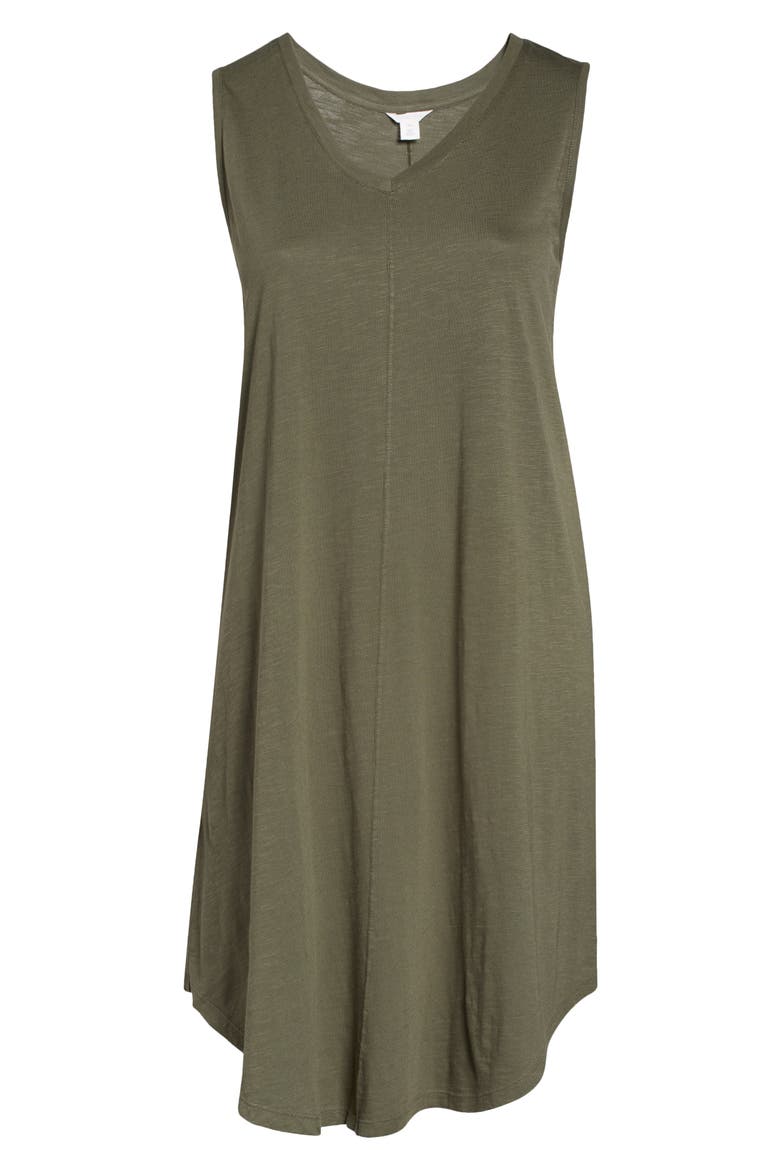 Shirttail Tank Dress, Alternate, color, OLIVE SARMA