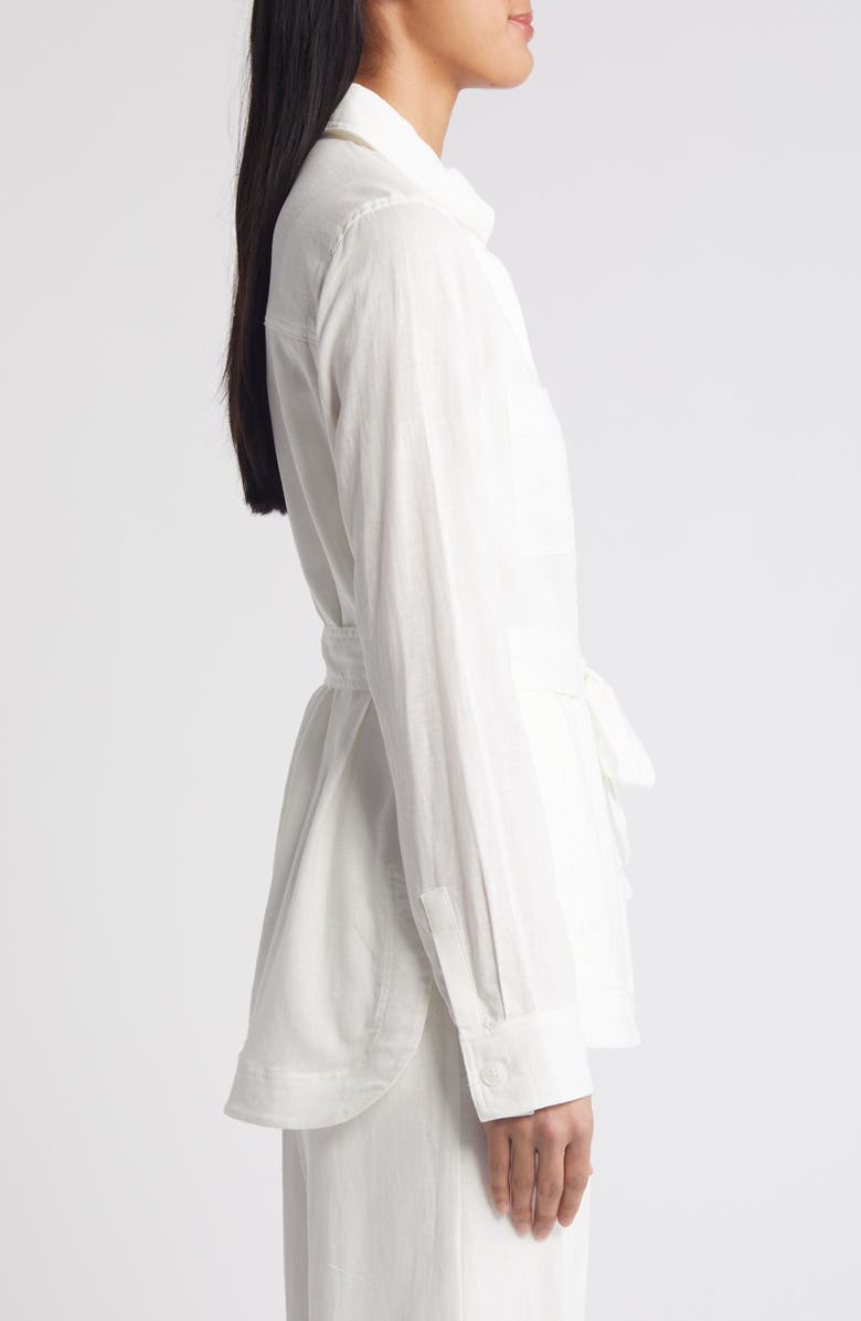 Tahari ASL Belted Shirt Jacket, Alternate, color, 