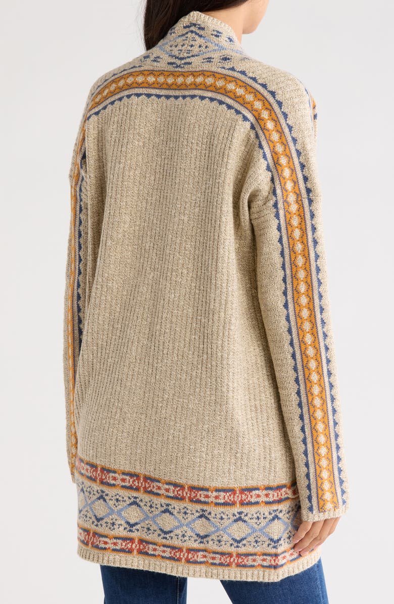 Lucky Brand Geometric Border Pocket Cardigan, Alternate, color, 