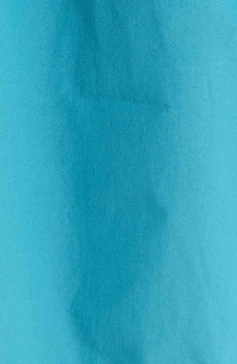 Eileen Fisher Organic Cotton Blend Hooded Longline Coat, Alternate, color, River