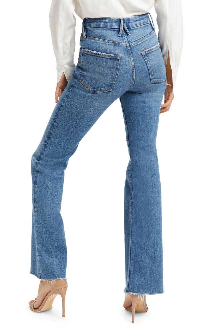 Good Classic Raw Hem Bootcut Jeans, Alternate, color, INDIGO