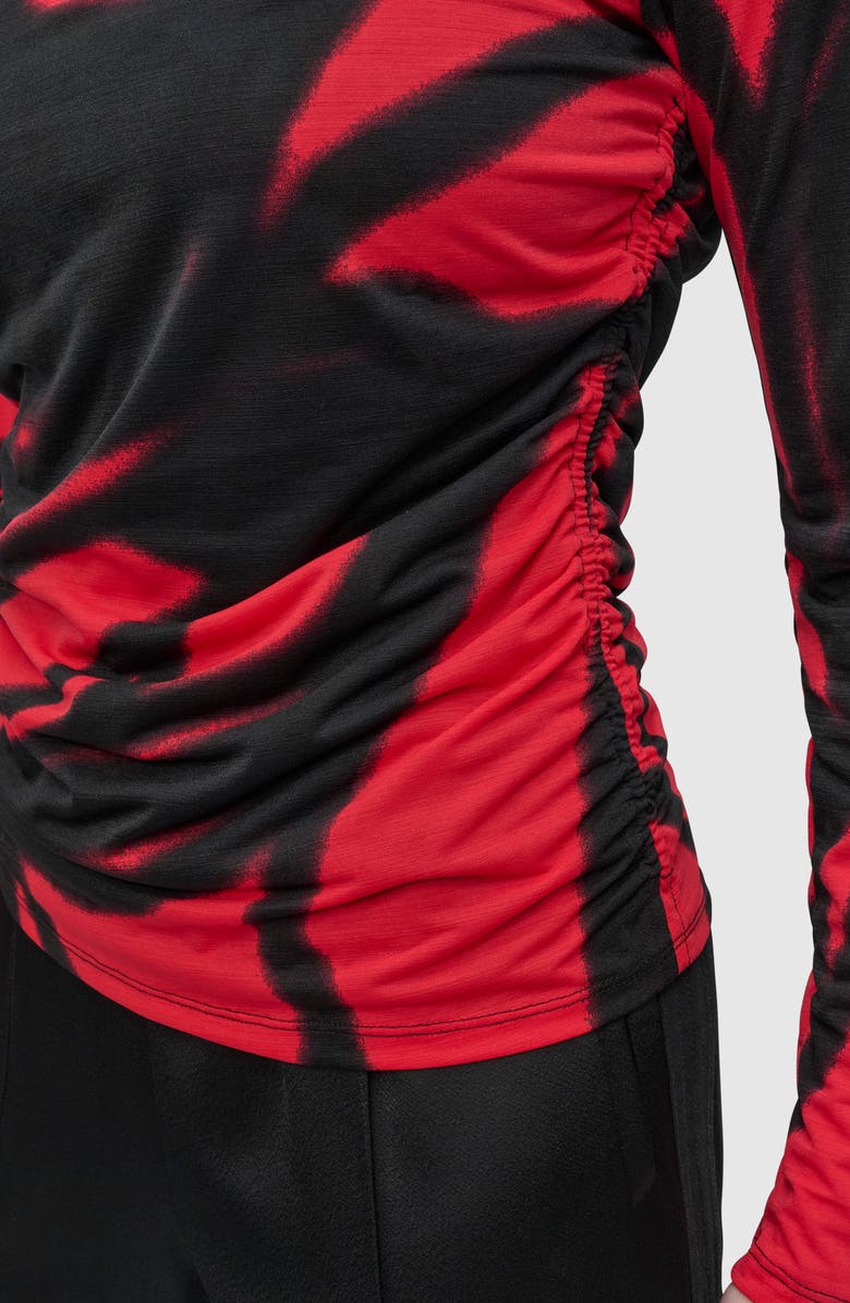 DKNY Print Side Ruched Top, Alternate, color, Floral