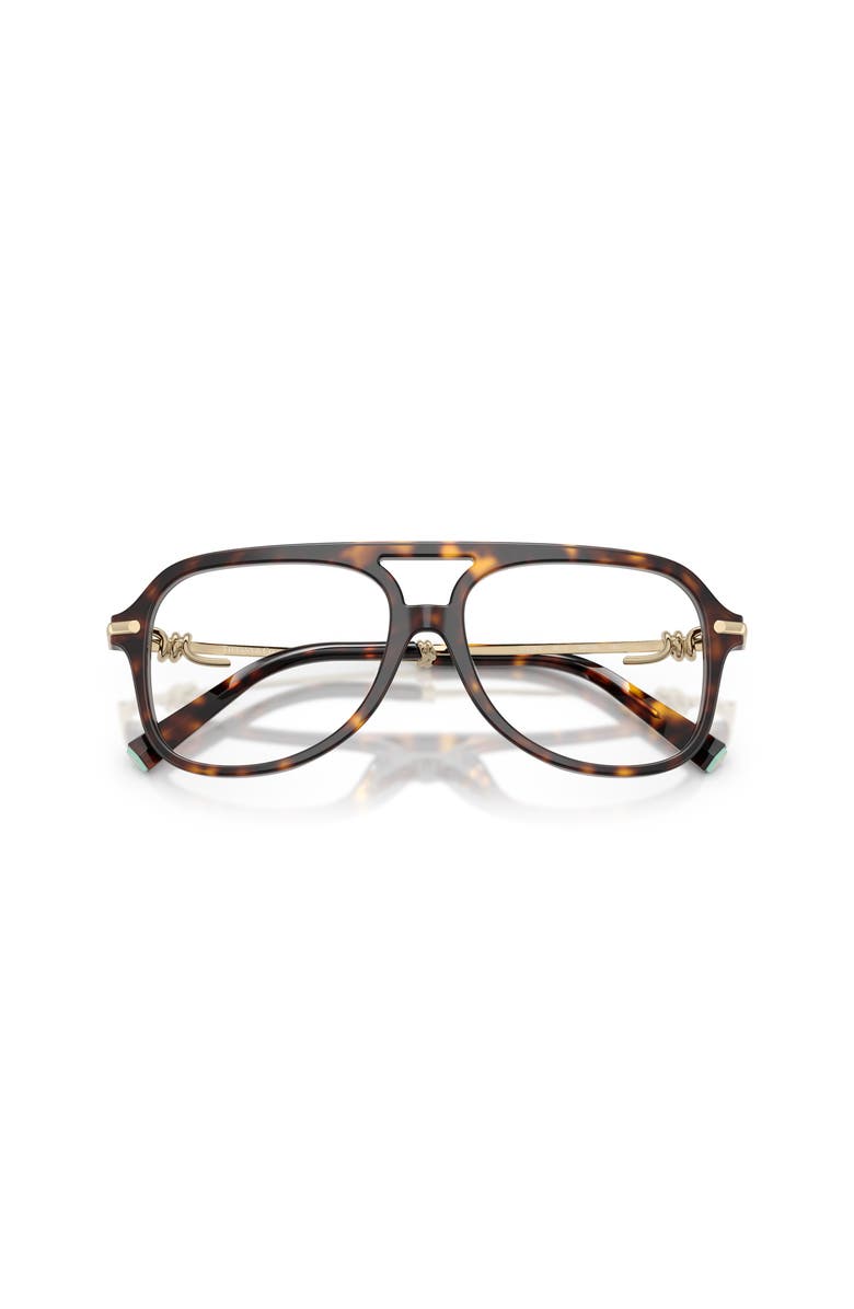 Tiffany & Co. 54mm Pilot optical glasses, Alternate, color, Tortoise